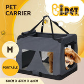i.Pet Pet Carrier Soft Crate Dog Cat Travel 60x42CM Portable Foldable Car M